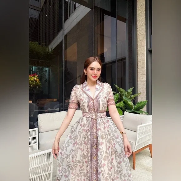 Vintage Paisley Print Dress - Picture 7 of 9